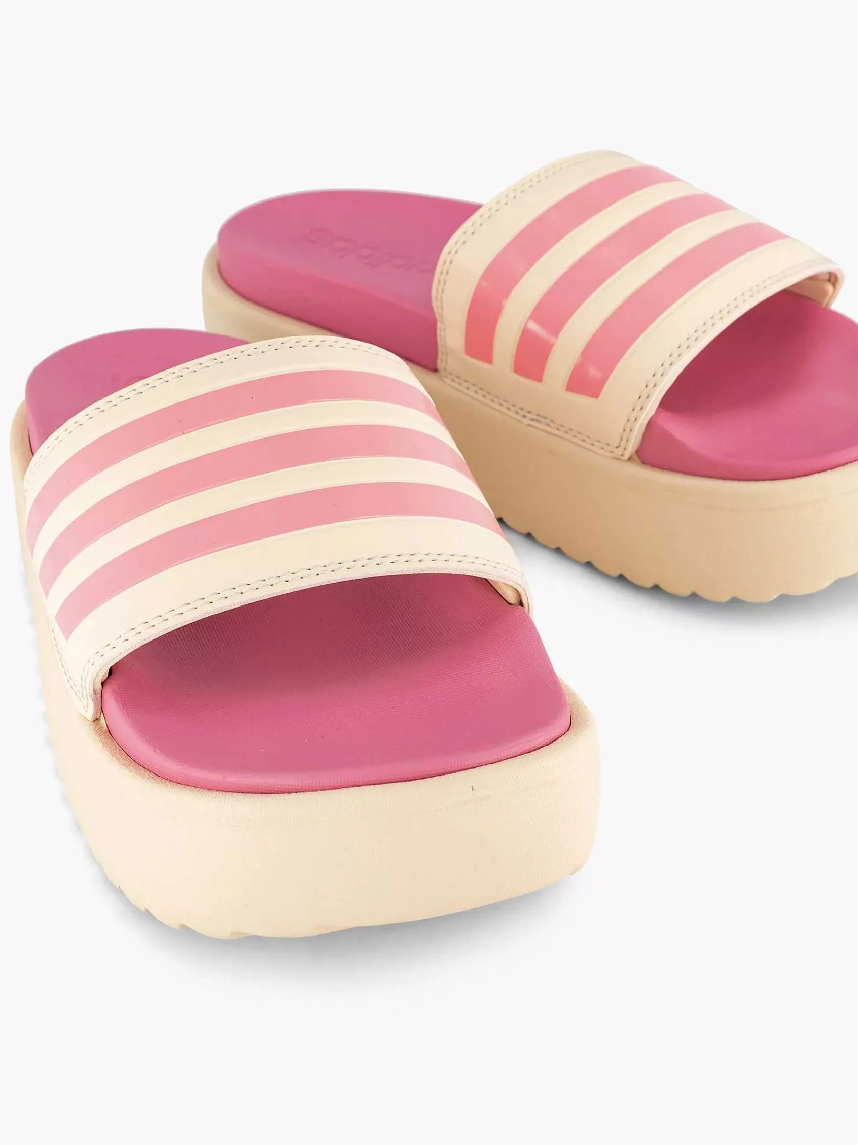 adidas Slippers-Beige Adilette Platform