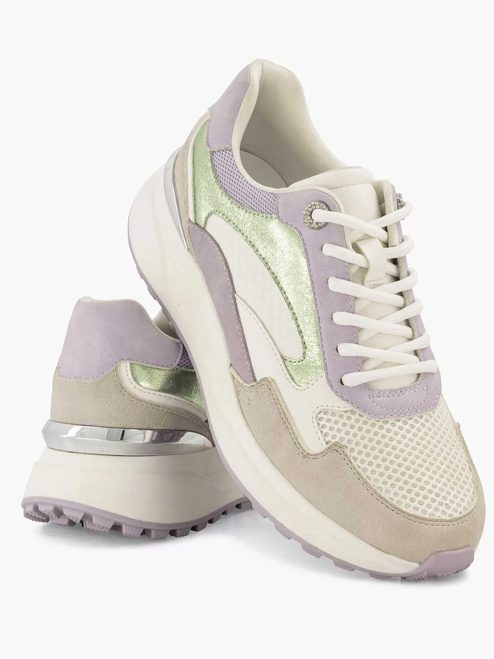 Graceland Sneakers-Beige Chunky Sneaker Glitter
