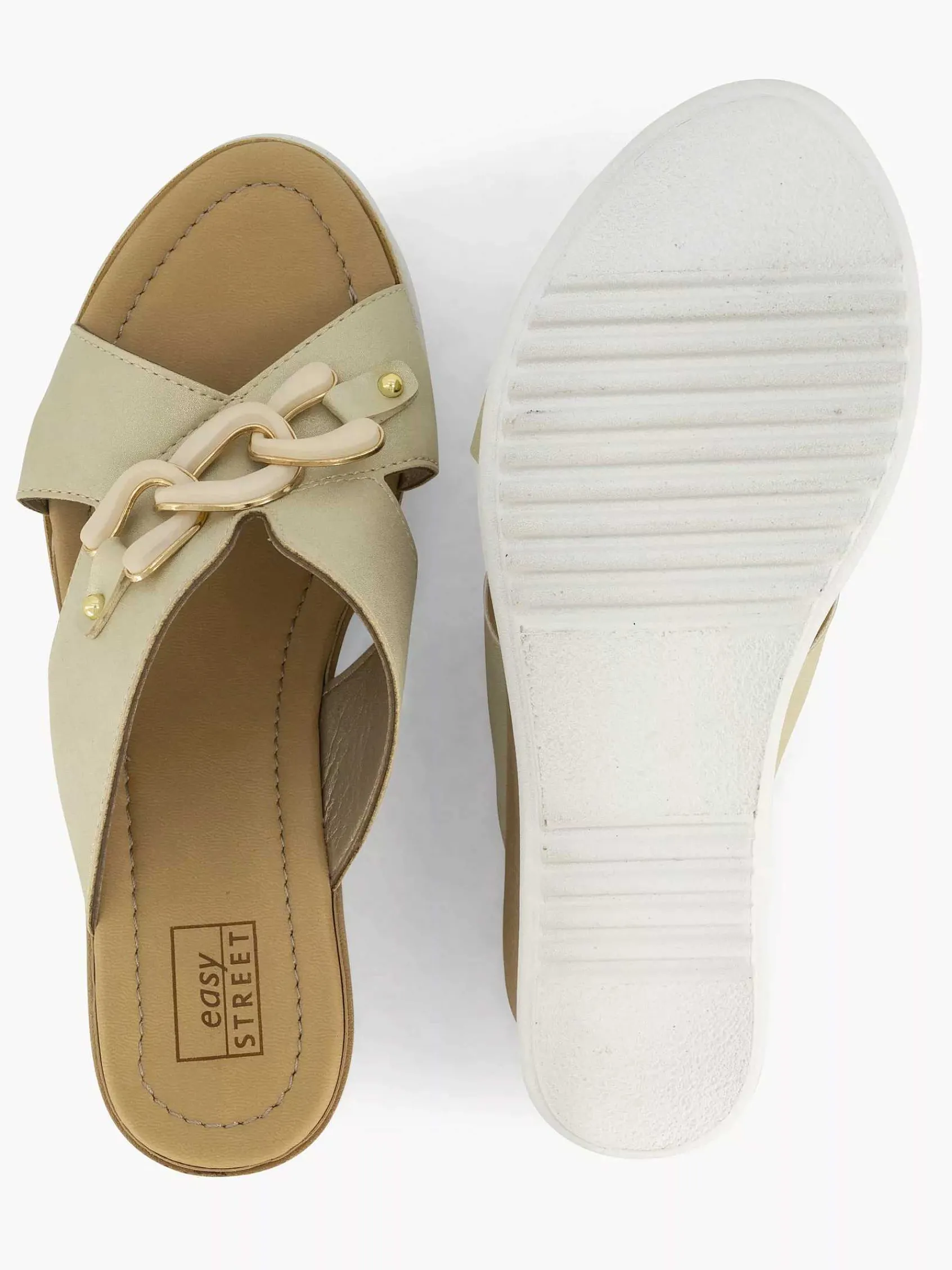 Easy Street Comfort Schoenen-Beige Comfort Slipper