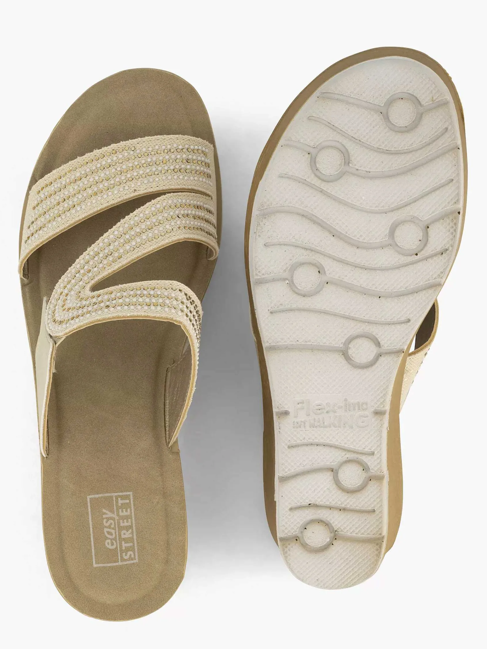Easy Street Comfort Schoenen-Beige Comfort Slipper