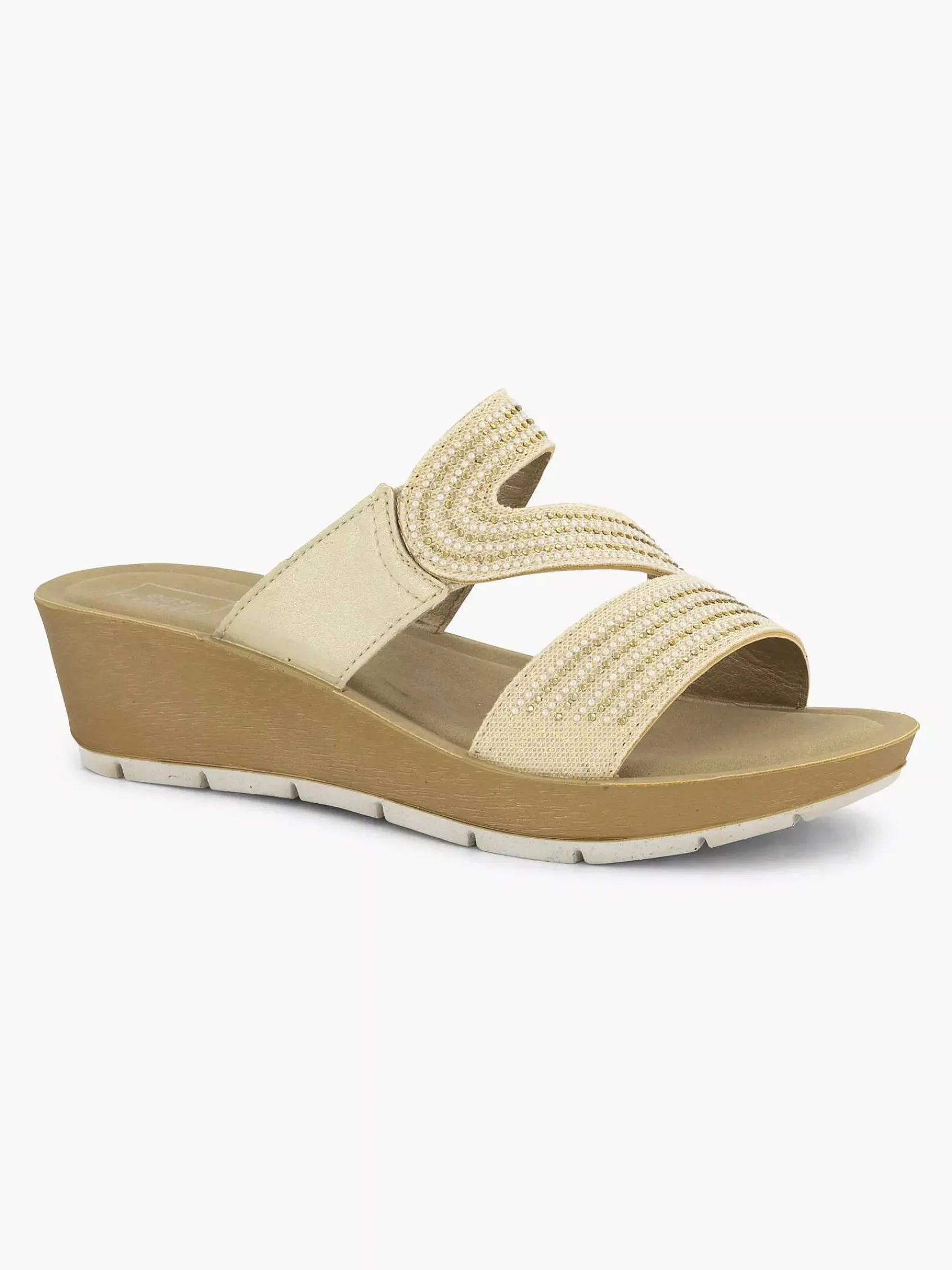 Easy Street Comfort Schoenen-Beige Comfort Slipper