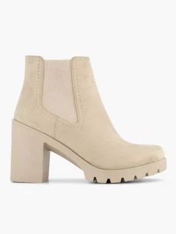 Graceland Enkellaarzen & Boots-Beige Enkellaars Hak