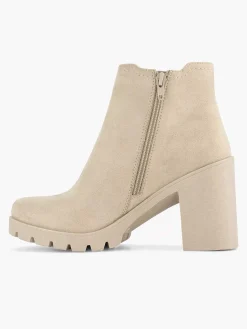 Graceland Enkellaarzen & Boots-Beige Enkellaars Hak