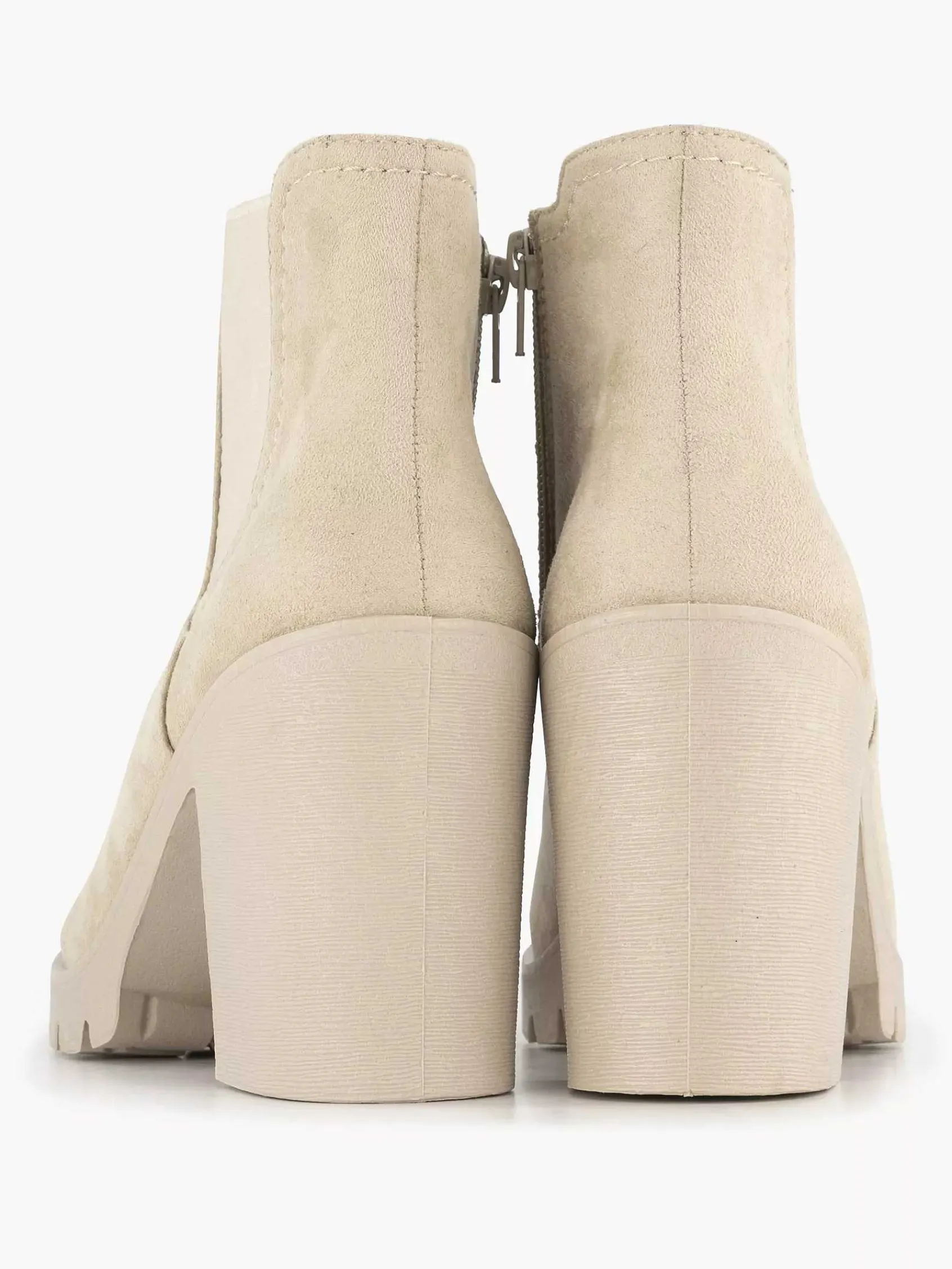 Graceland Enkellaarzen & Boots-Beige Enkellaars Hak