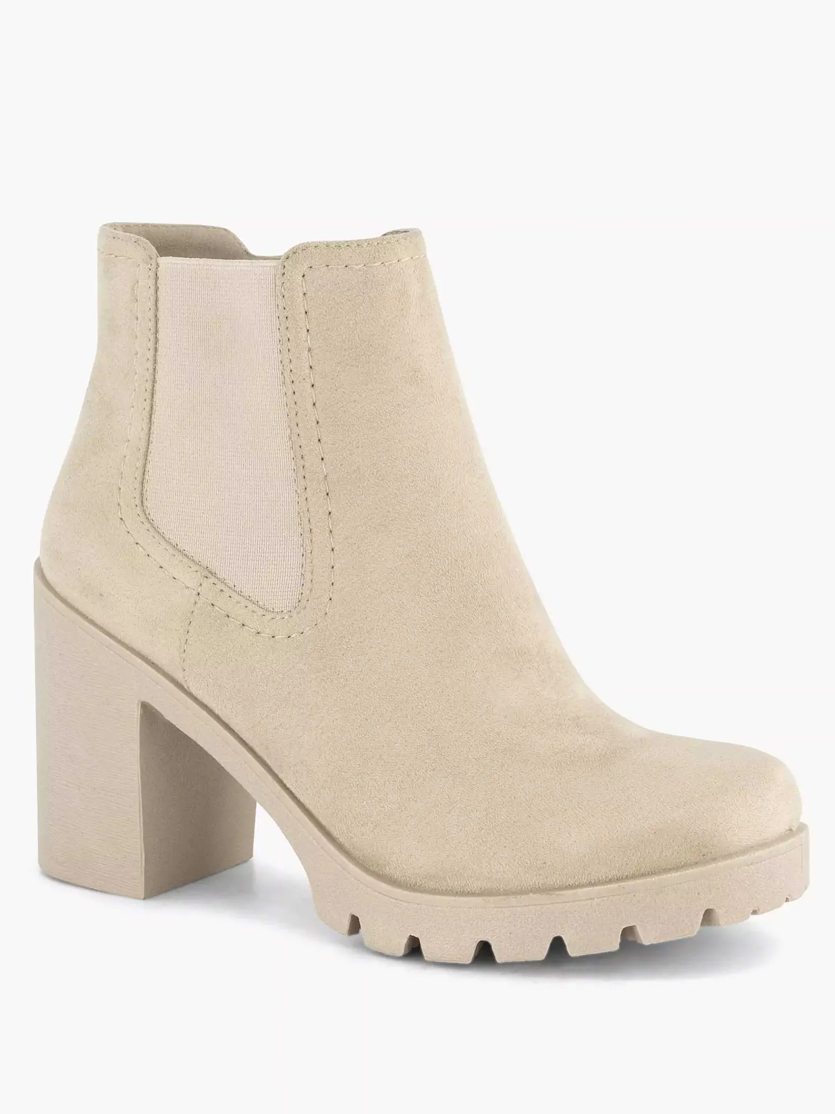 Graceland Enkellaarzen & Boots-Beige Enkellaars Hak