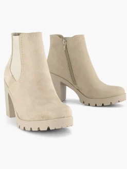 Graceland Enkellaarzen & Boots-Beige Enkellaars Hak