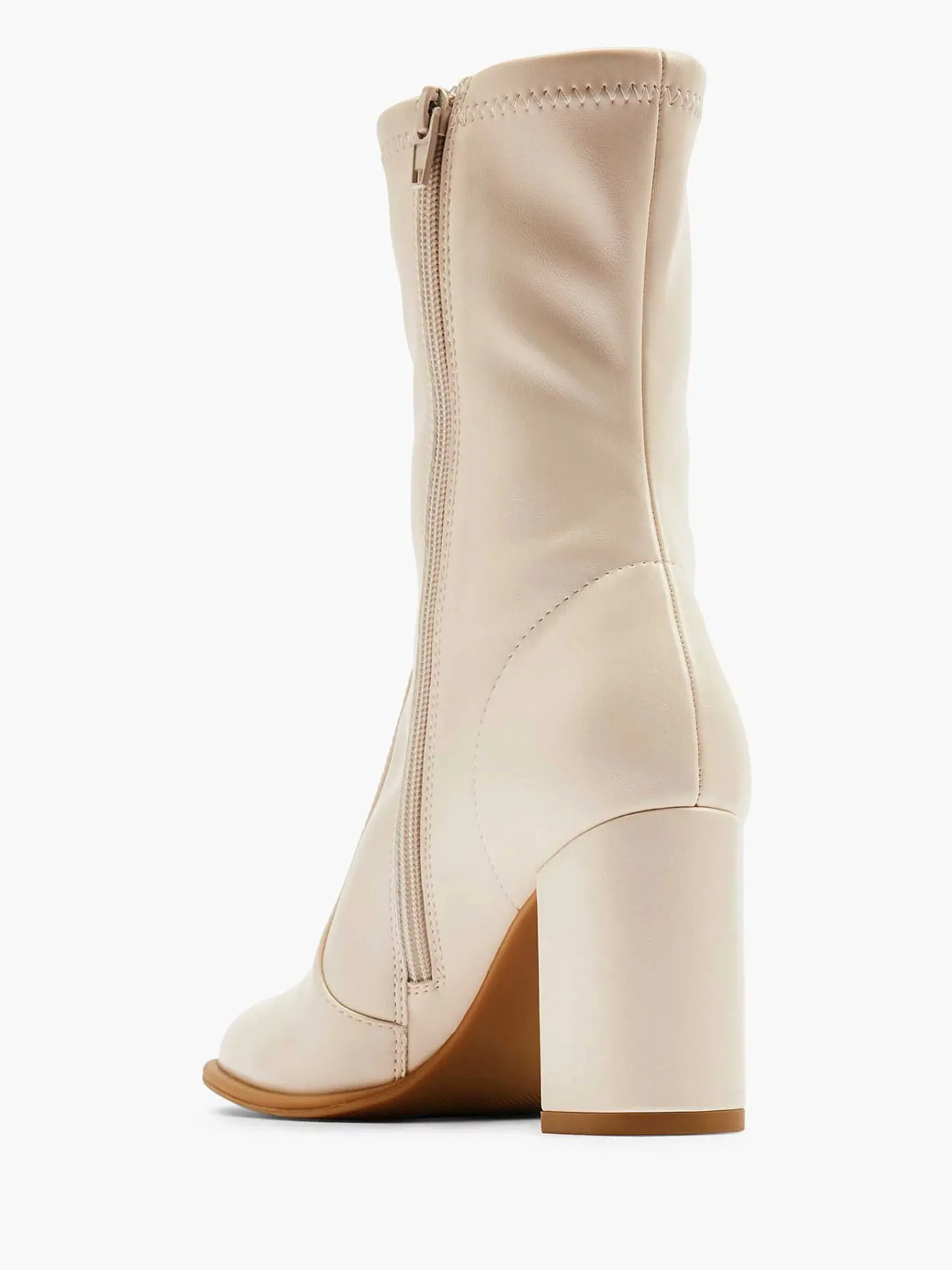 Graceland Enkellaarzen & Boots-Beige Enkellaars Hak