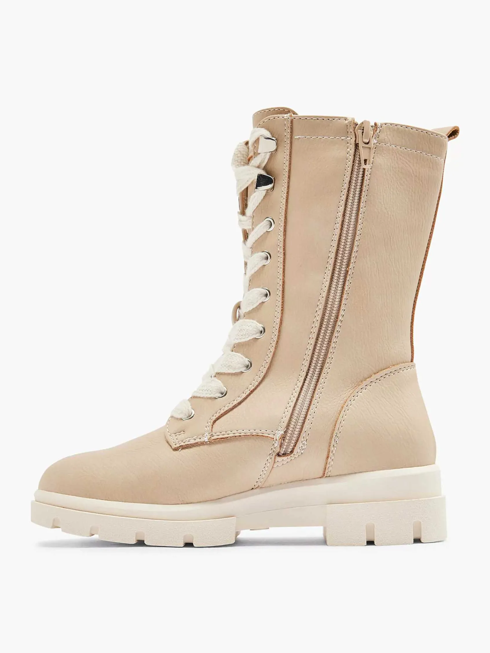 Esprit Jongensschoenen-Beige Hoge Veterboot
