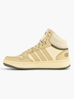 adidas Jongensschoenen-Beige Hoops Mid 3.0 K