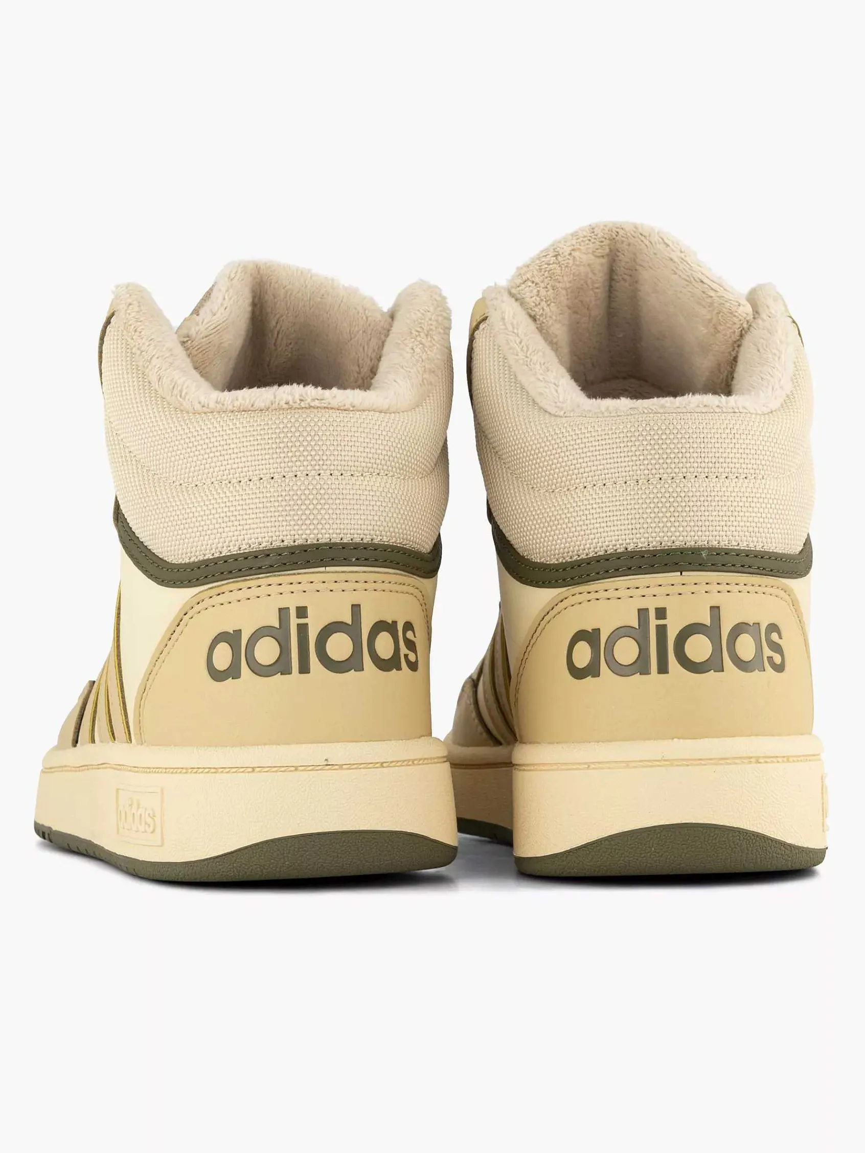 adidas Jongensschoenen-Beige Hoops Mid 3.0 K