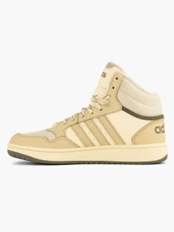 adidas Jongensschoenen-Beige Hoops Mid 3.0 K
