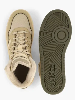 adidas Jongensschoenen-Beige Hoops Mid 3.0 K