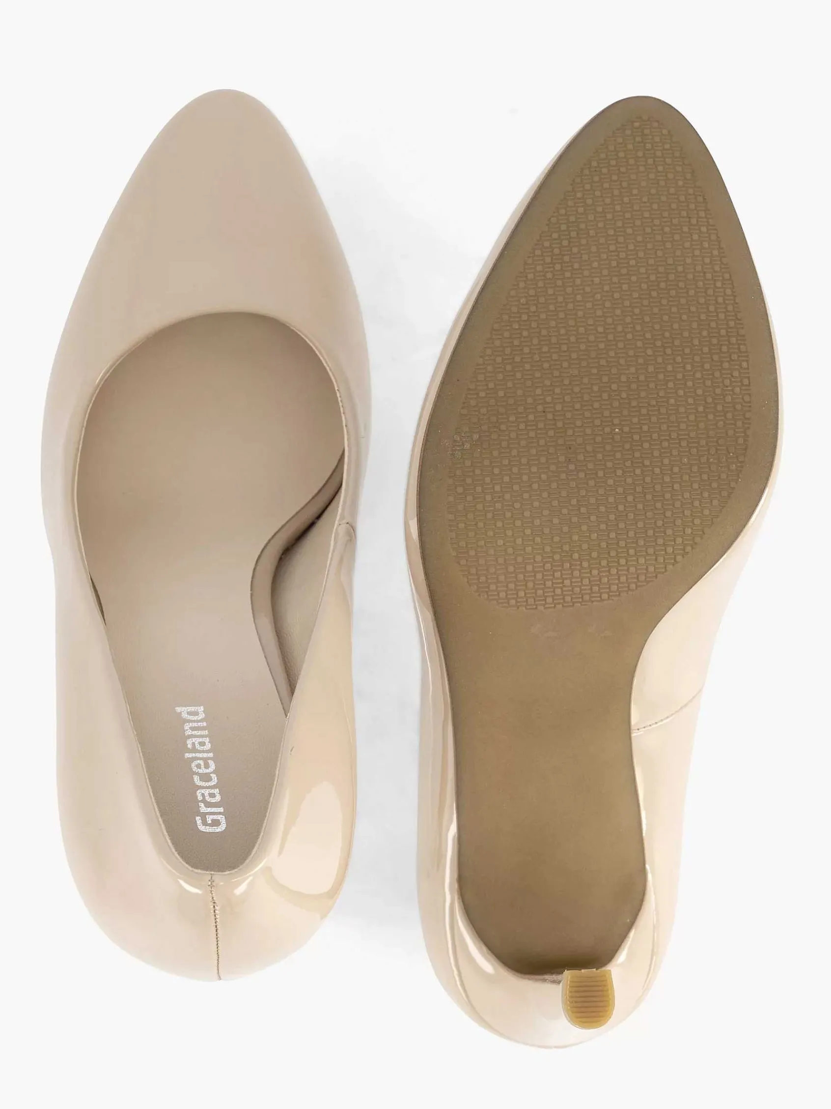 Graceland Pumps-Beige Lak Pump