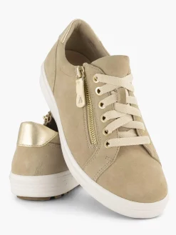 Medicus Comfort Schoenen-Beige Leren Comfort Sneaker