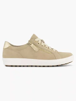 Medicus Comfort Schoenen-Beige Leren Comfort Sneaker