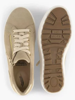 Medicus Comfort Schoenen-Beige Leren Comfort Sneaker