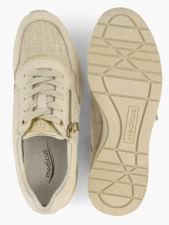 Medicus Sneakers-Beige Leren Comfort Sneaker
