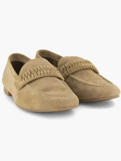 Esprit Instappers-Beige Leren Loafer
