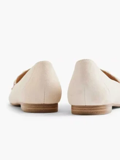 5th Avenue Instappers-Beige Leren Loafer Sierketting