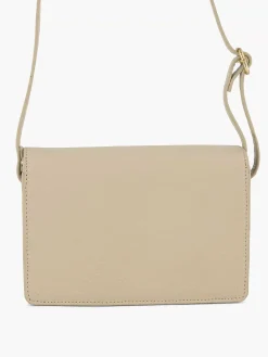 5th Avenue Tassen-Beige Leren Schoudertas