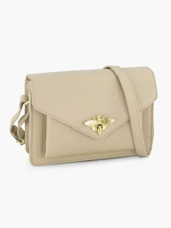 5th Avenue Tassen-Beige Leren Schoudertas