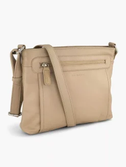 5th Avenue Online Exclusive Accessoires-Beige Leren Schoudertas