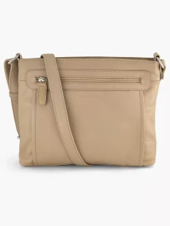 5th Avenue Online Exclusive Accessoires-Beige Leren Schoudertas