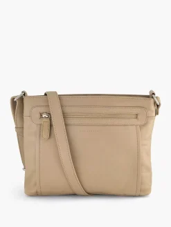 5th Avenue Online Exclusive Accessoires-Beige Leren Schoudertas