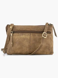 5th Avenue Online Exclusive Accessoires-Beige Leren Schoudertas
