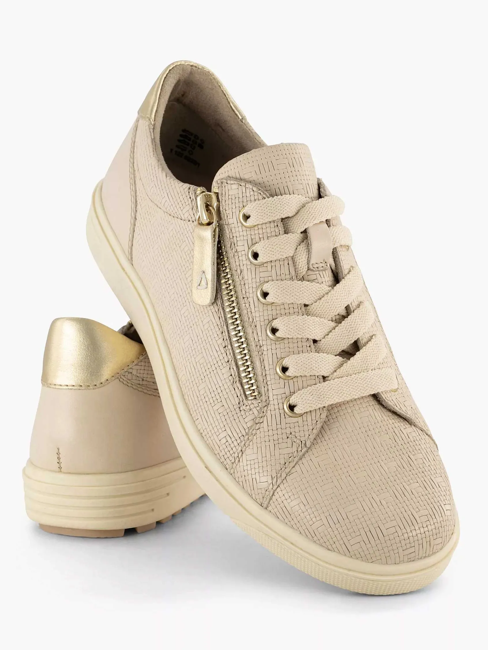 Medicus Sneakers-Beige Leren Sneaker