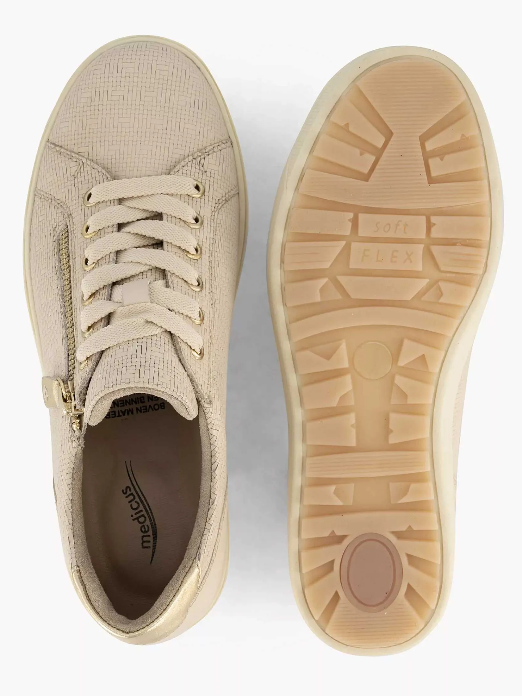 Medicus Sneakers-Beige Leren Sneaker