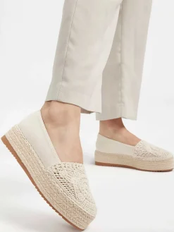 Graceland Instappers-Beige Platform Espadrille