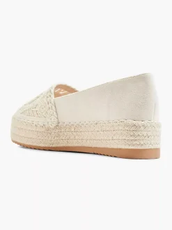 Graceland Instappers-Beige Platform Espadrille