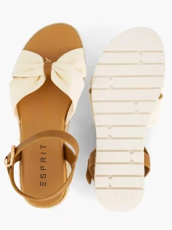 Esprit Sandalen-Beige Platform Sandaal