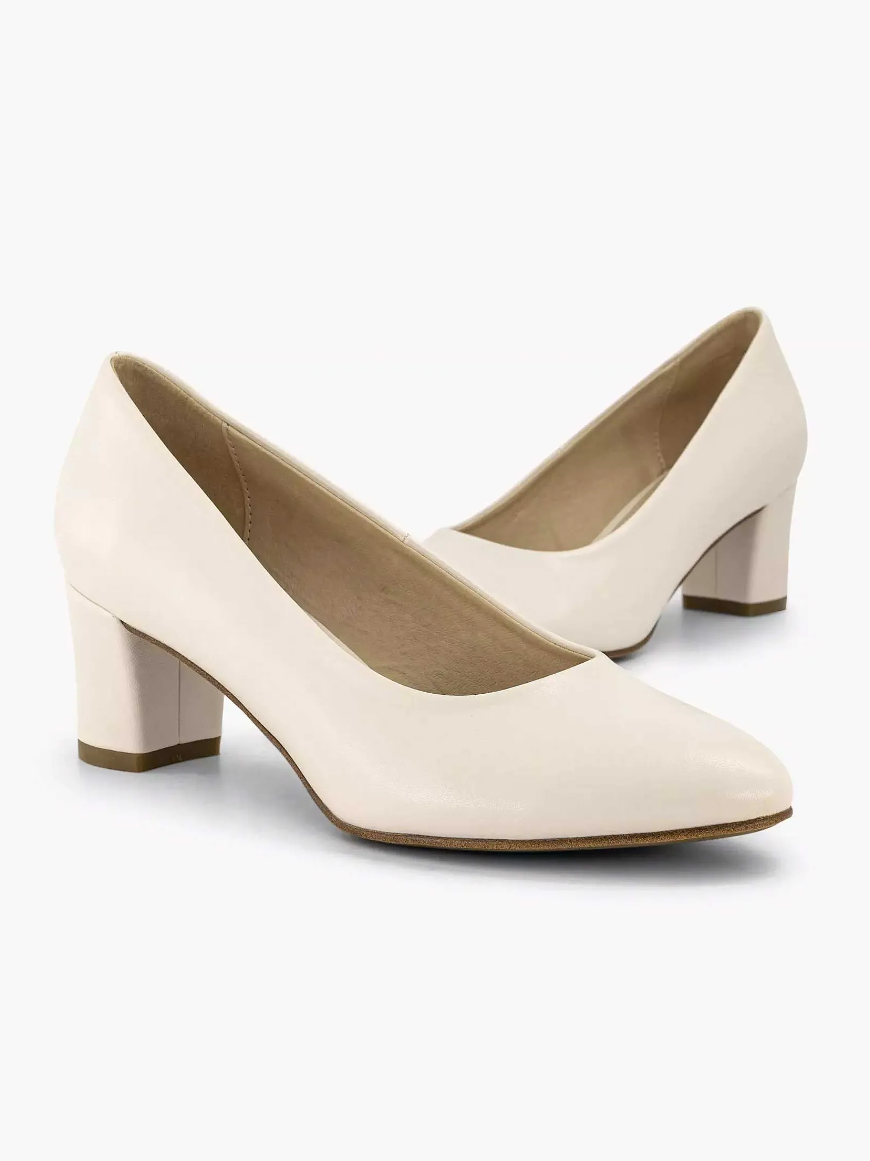 Graceland Hoge Hakken-Beige Pump Blokhak
