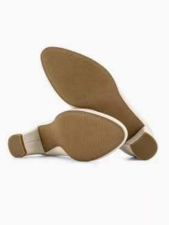 Graceland Hoge Hakken-Beige Pump Blokhak