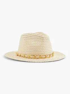 Graceland Online Exclusive Accessoires-Beige Rieten Strandhoed
