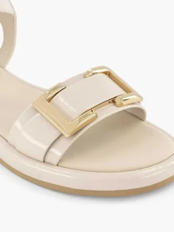Graceland Sandalen-Beige Sandaal Siergesp