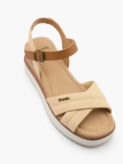 Bench Sandalen-Beige Sandalette Sleehak