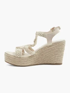 Graceland Sandalen-Beige Sandalette Sleehak