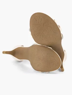 Graceland Hoge Hakken-Beige Sandalette Steentjes
