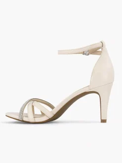 Graceland Hoge Hakken-Beige Sandalette Steentjes