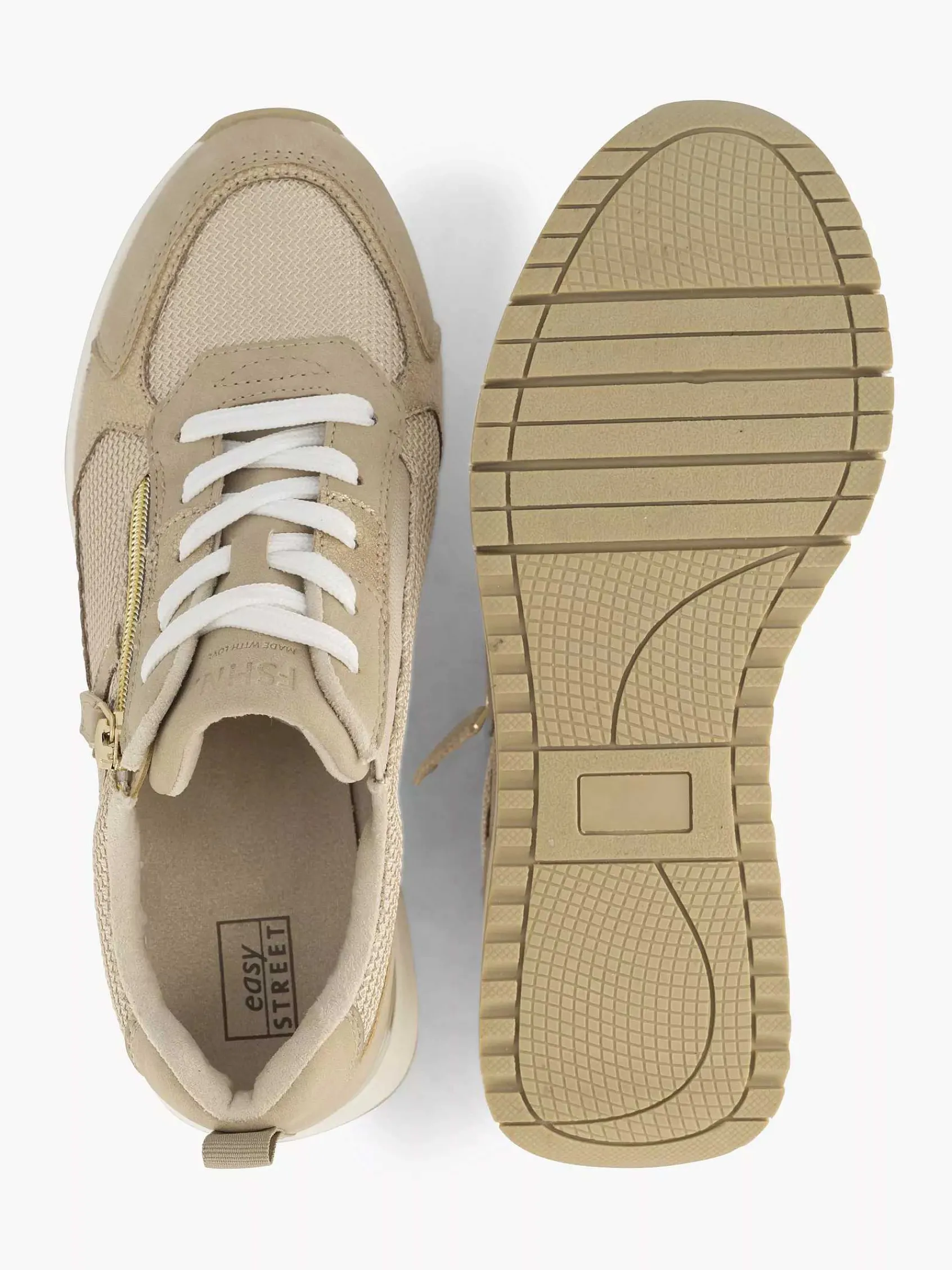 Easy Street Comfort Schoenen-Beige Sneaker