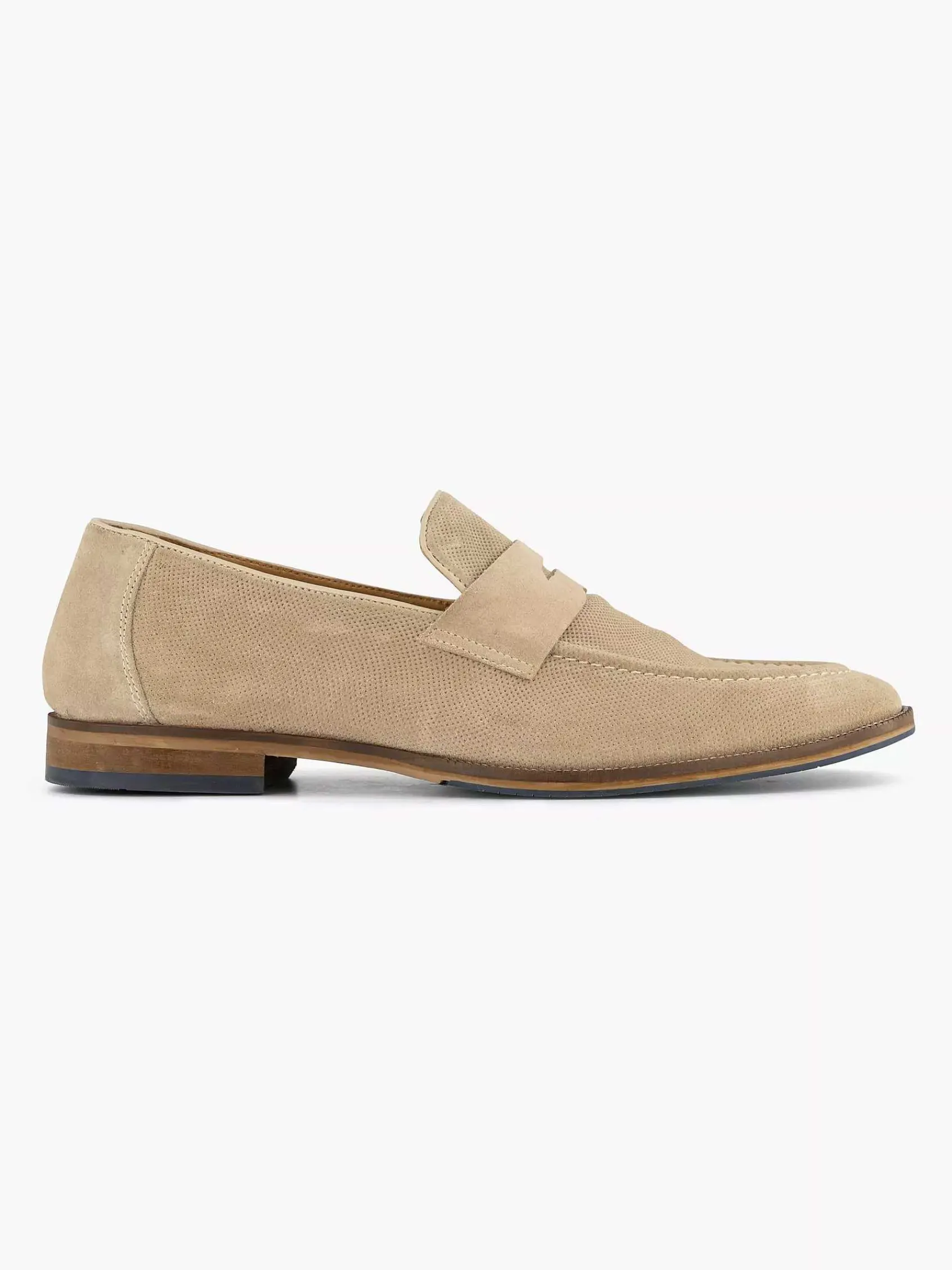 AM SHOE Geklede Schoenen-Beige Suede Instapper