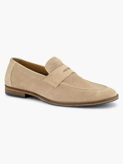 AM SHOE Geklede Schoenen-Beige Suede Instapper