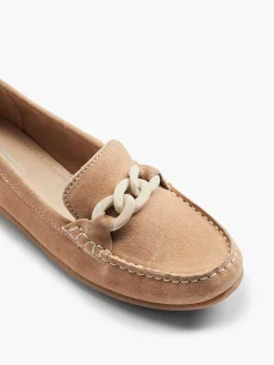 5th Avenue Instappers-Beige Suede Instapper Sierketting