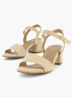5th Avenue Pumps-Beige Suede Sandalette