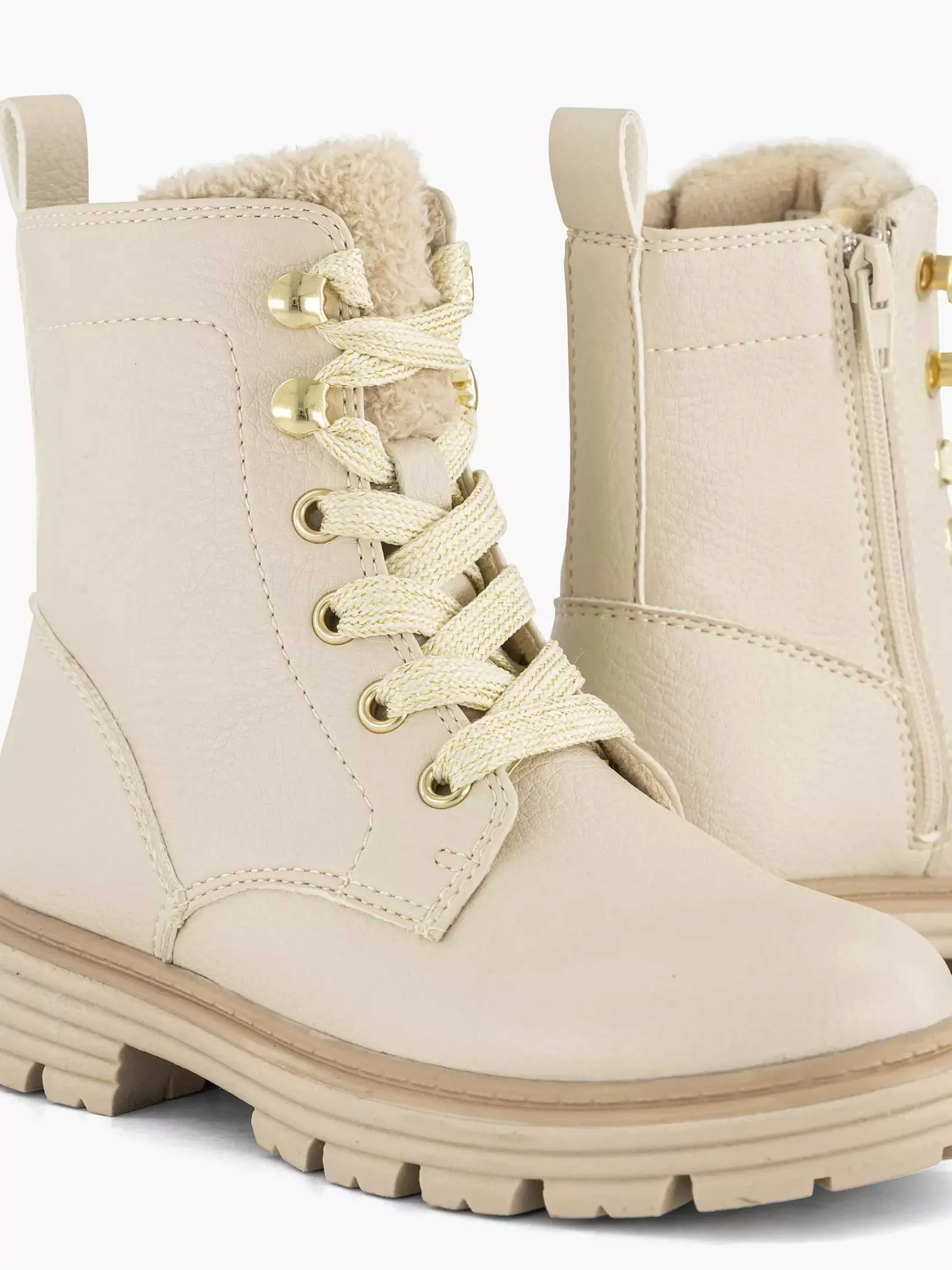Oxmox Jongensschoenen-Beige Veterboot
