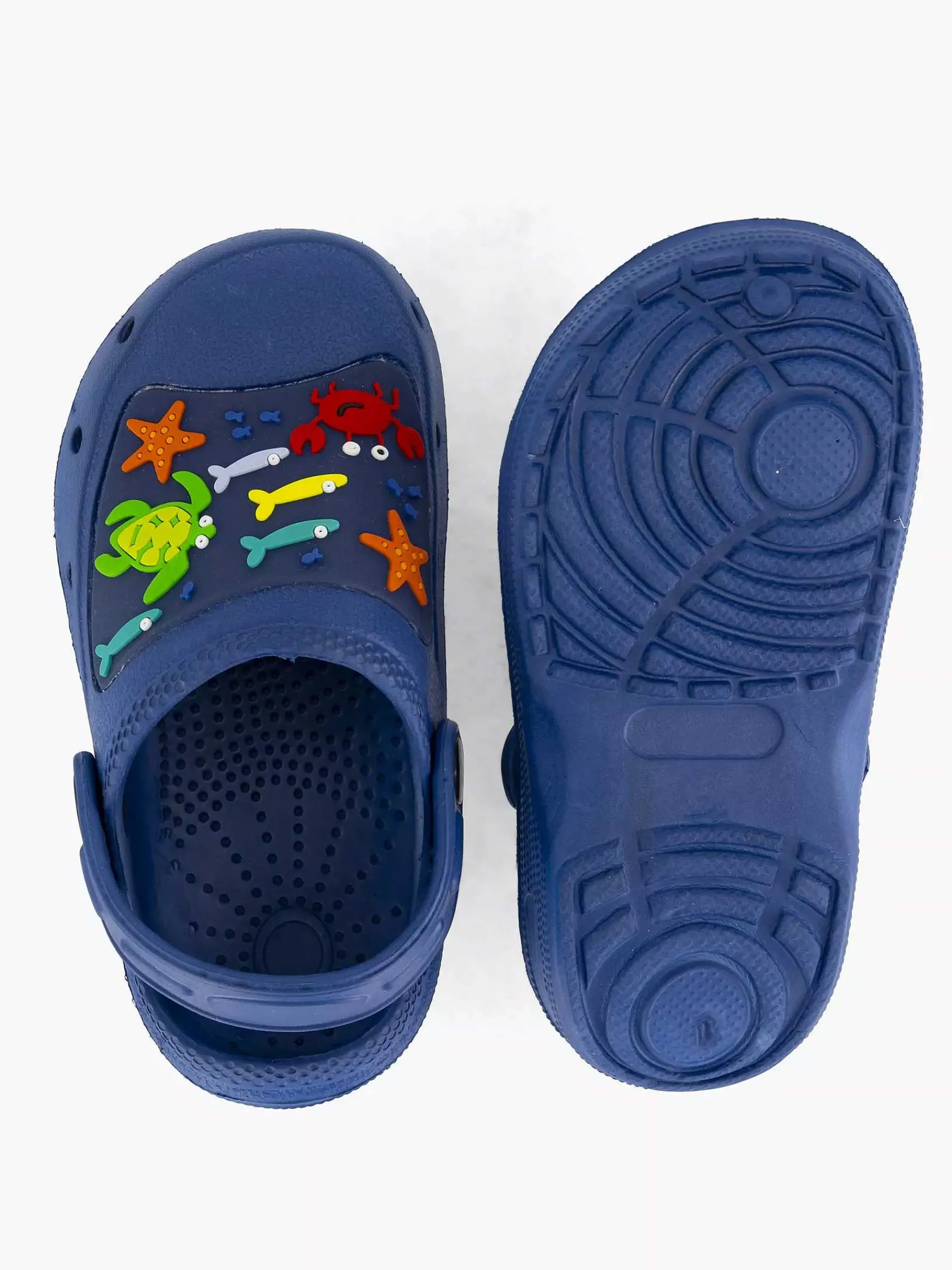 Blue Fin Babyschoenen-Blauwe Clog Lichtjes
