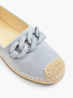 Graceland Instappers-Blauwe Espadrille Sierketting